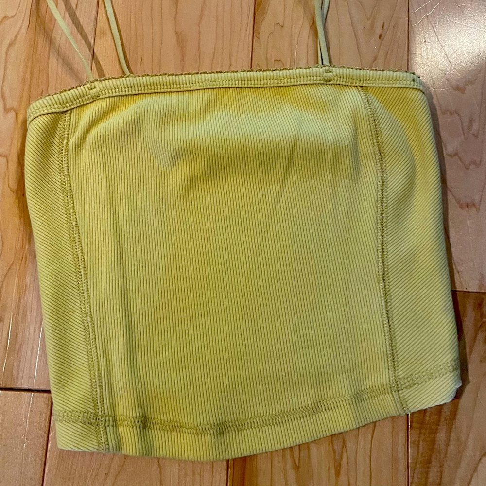 Yellow Abercrombie Straight Neck Top Size XS